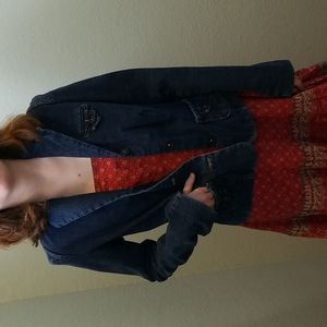 Anthropologie Louie fitted denim jean jacket size 4